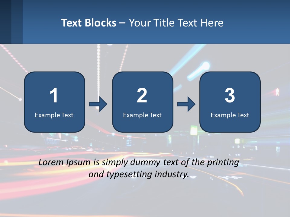 A Blurry Image Of A City Street At Night PowerPoint Template