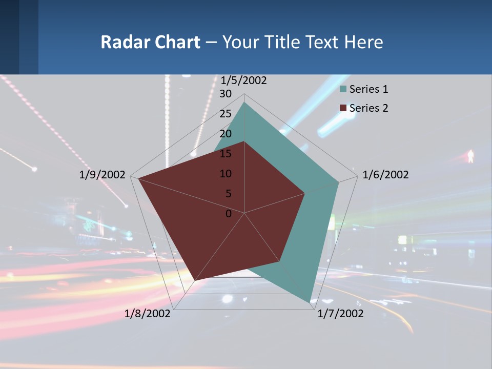 A Blurry Image Of A City Street At Night PowerPoint Template