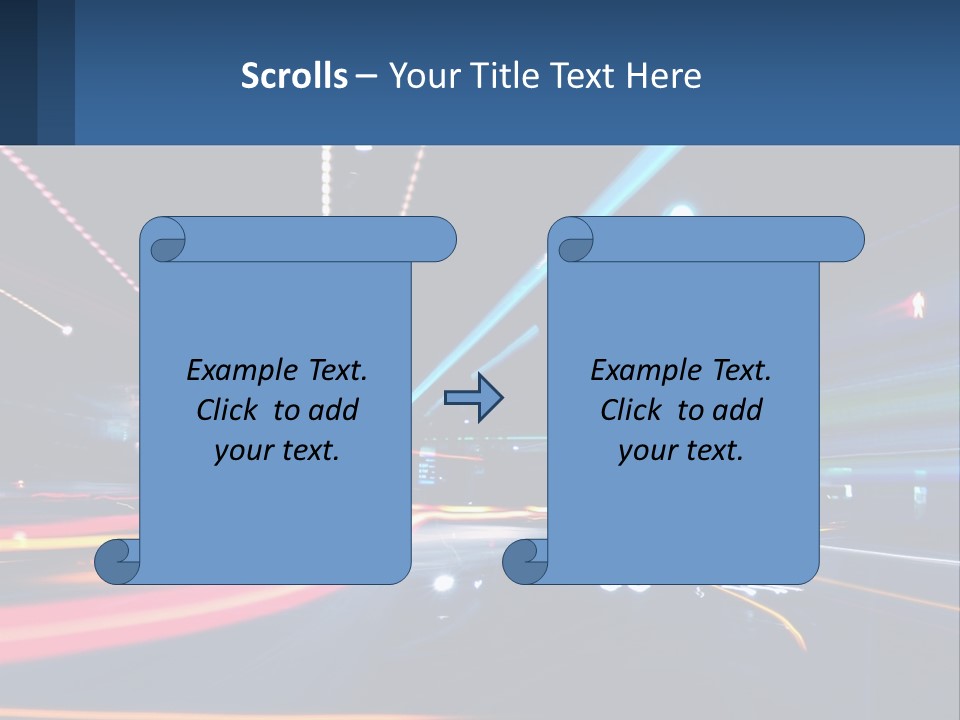 A Blurry Image Of A City Street At Night PowerPoint Template