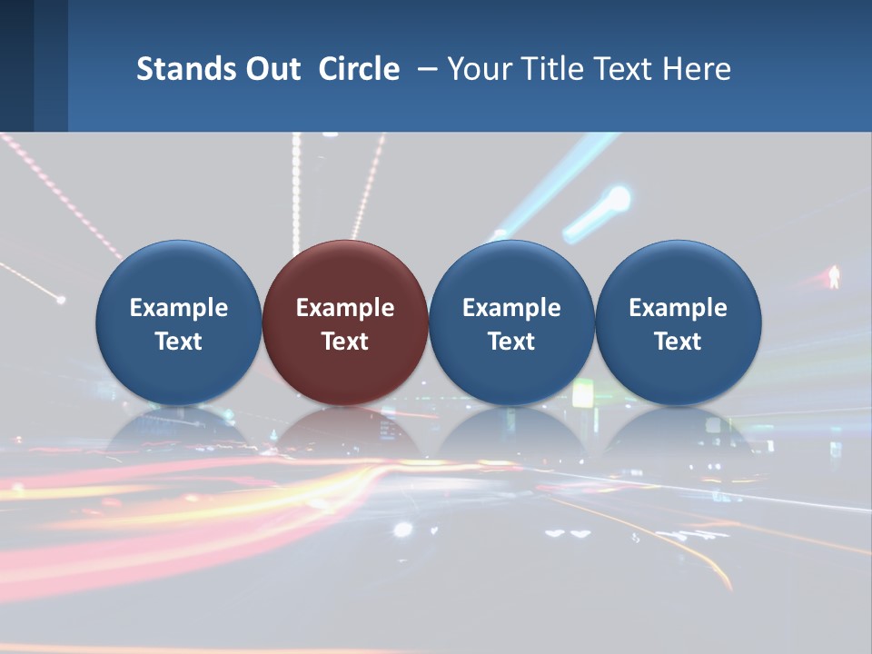 A Blurry Image Of A City Street At Night PowerPoint Template