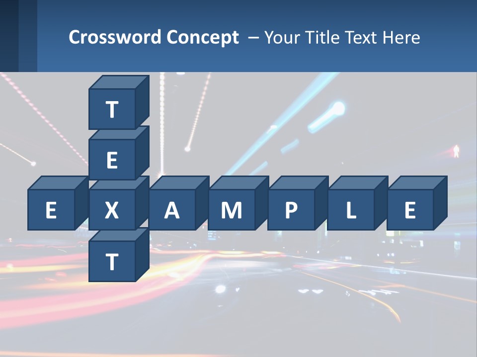 A Blurry Image Of A City Street At Night PowerPoint Template