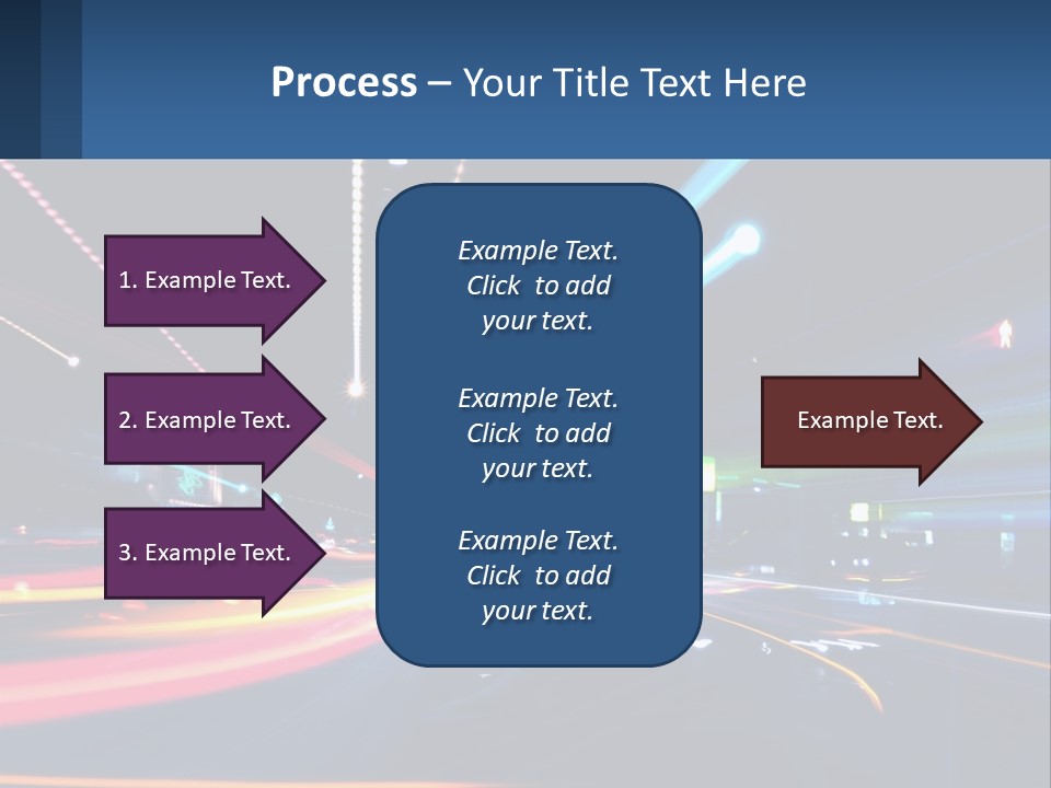 A Blurry Image Of A City Street At Night PowerPoint Template