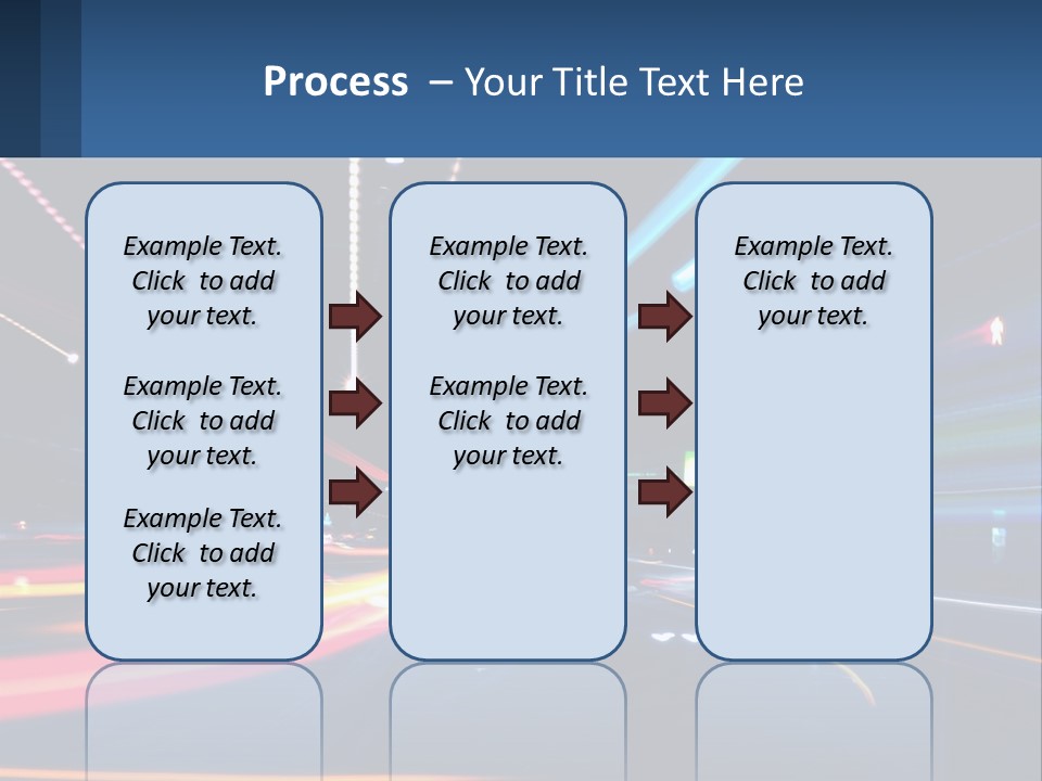 A Blurry Image Of A City Street At Night PowerPoint Template