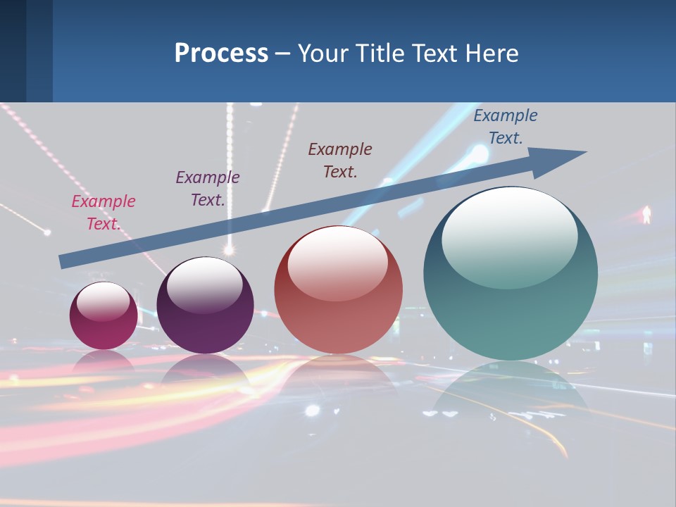 A Blurry Image Of A City Street At Night PowerPoint Template