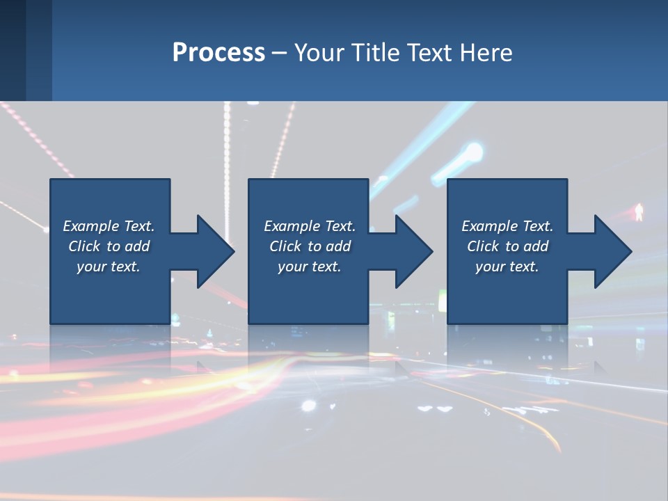 A Blurry Image Of A City Street At Night PowerPoint Template