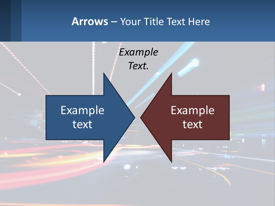 A Blurry Image Of A City Street At Night PowerPoint Template