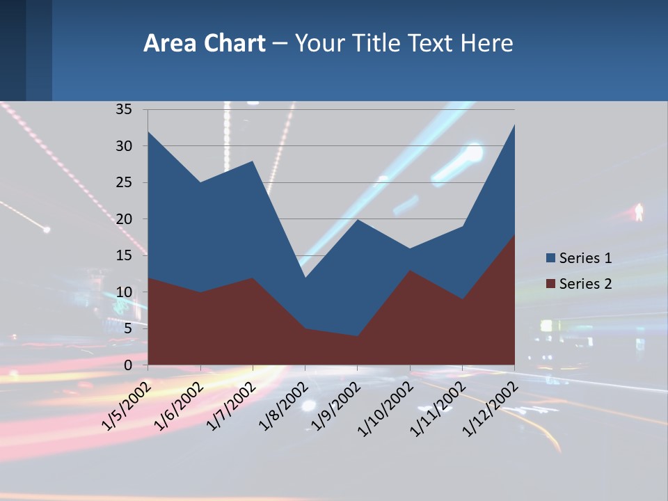 A Blurry Image Of A City Street At Night PowerPoint Template