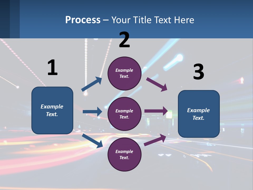 A Blurry Image Of A City Street At Night PowerPoint Template