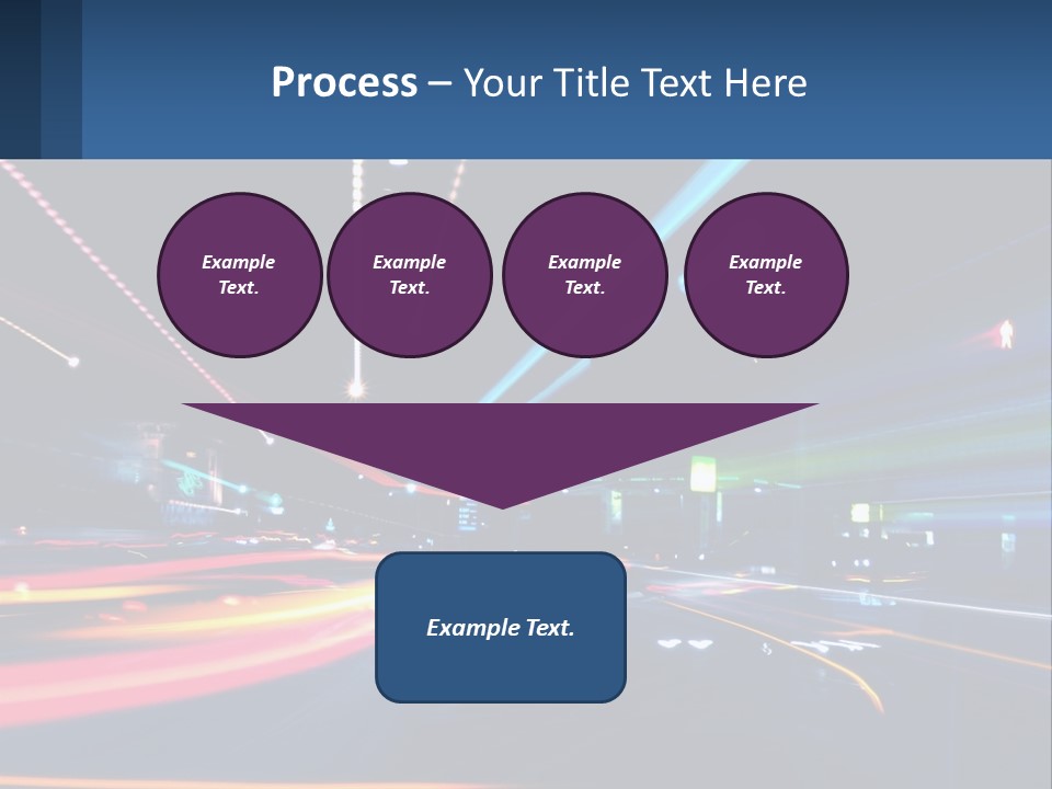 A Blurry Image Of A City Street At Night PowerPoint Template