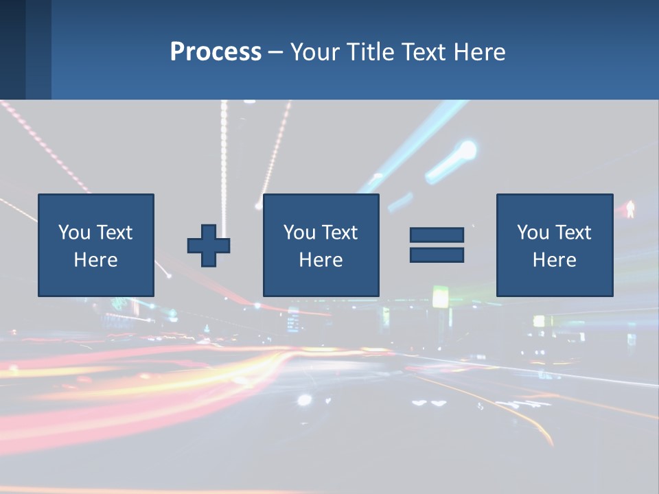 A Blurry Image Of A City Street At Night PowerPoint Template
