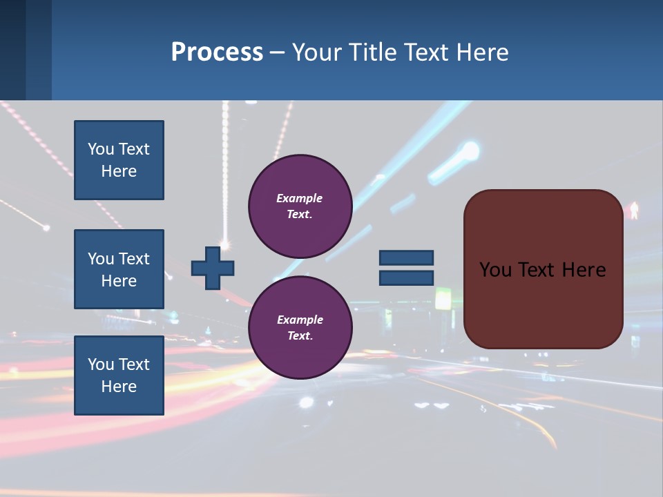 A Blurry Image Of A City Street At Night PowerPoint Template