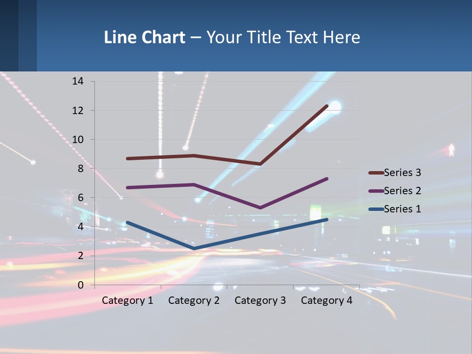 A Blurry Image Of A City Street At Night PowerPoint Template
