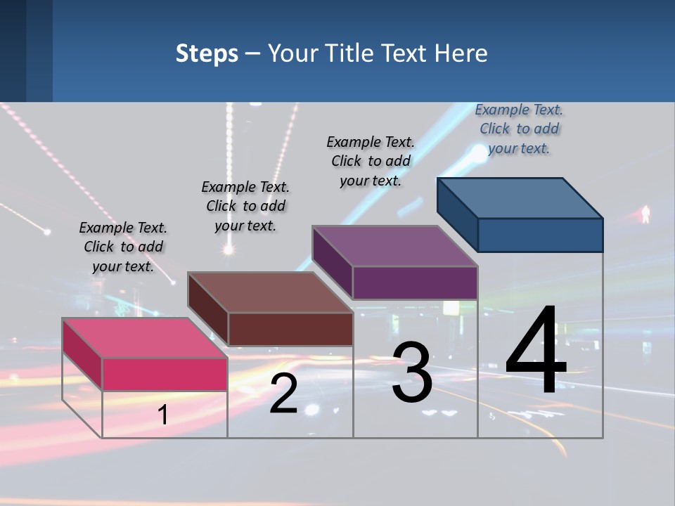 A Blurry Image Of A City Street At Night PowerPoint Template