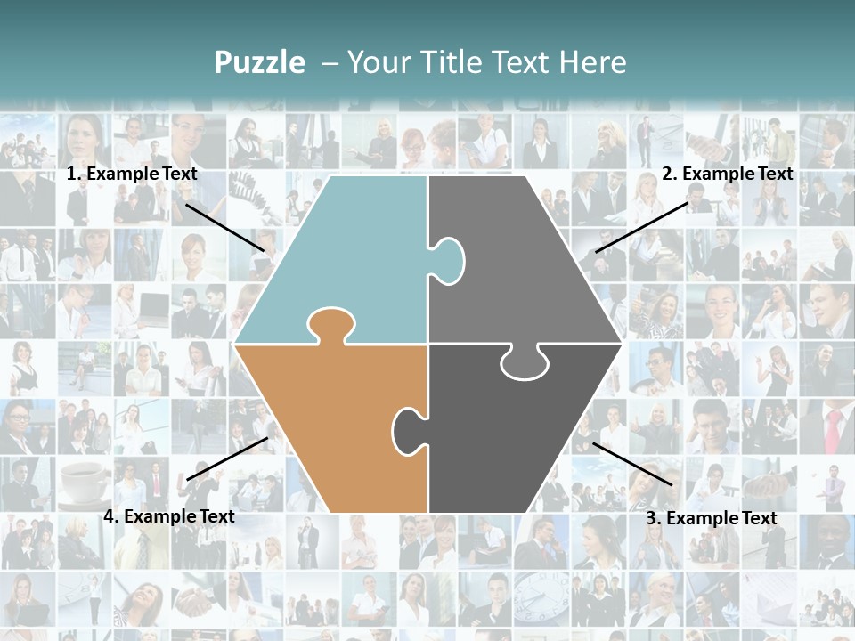 A Large Group Of People Are Arranged In A Grid PowerPoint Template