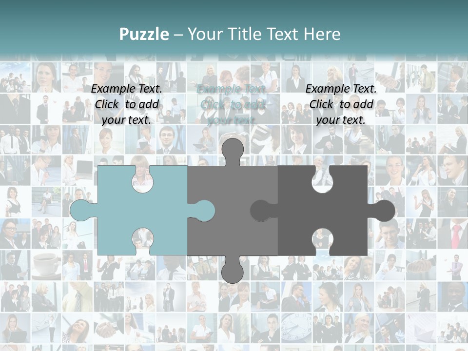 A Large Group Of People Are Arranged In A Grid PowerPoint Template