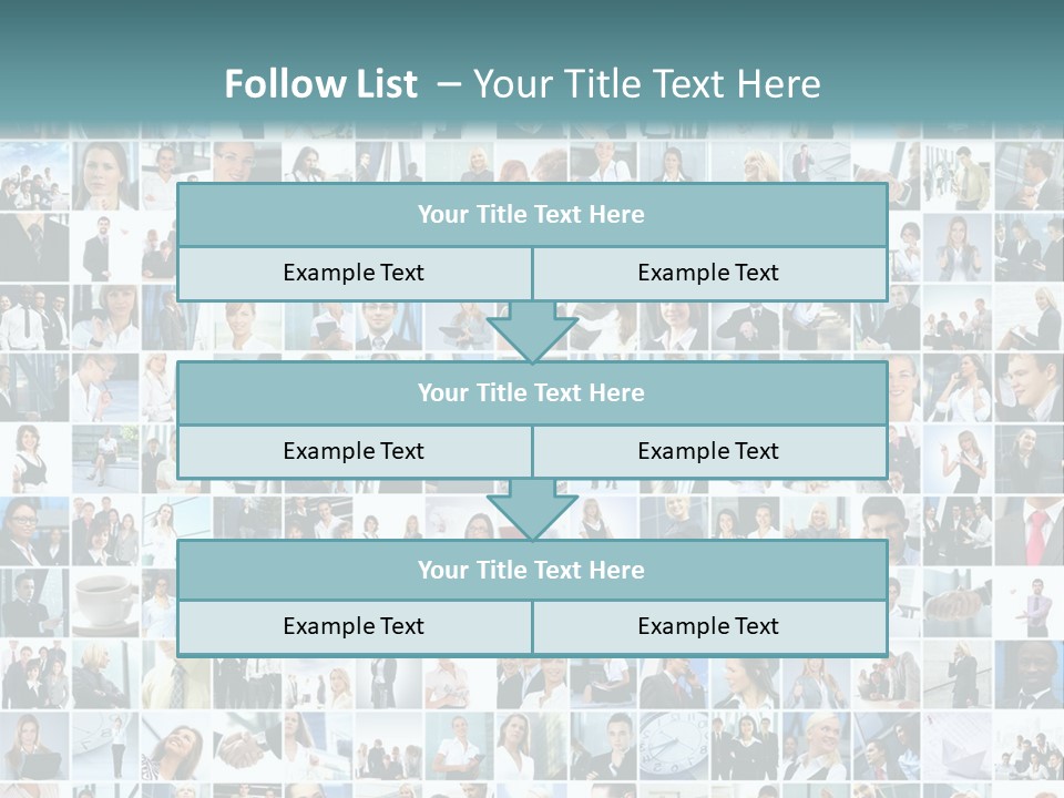 A Large Group Of People Are Arranged In A Grid PowerPoint Template