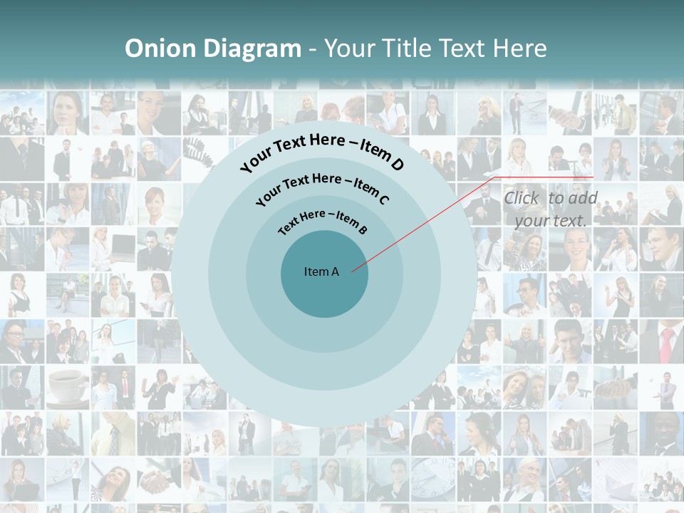 A Large Group Of People Are Arranged In A Grid PowerPoint Template