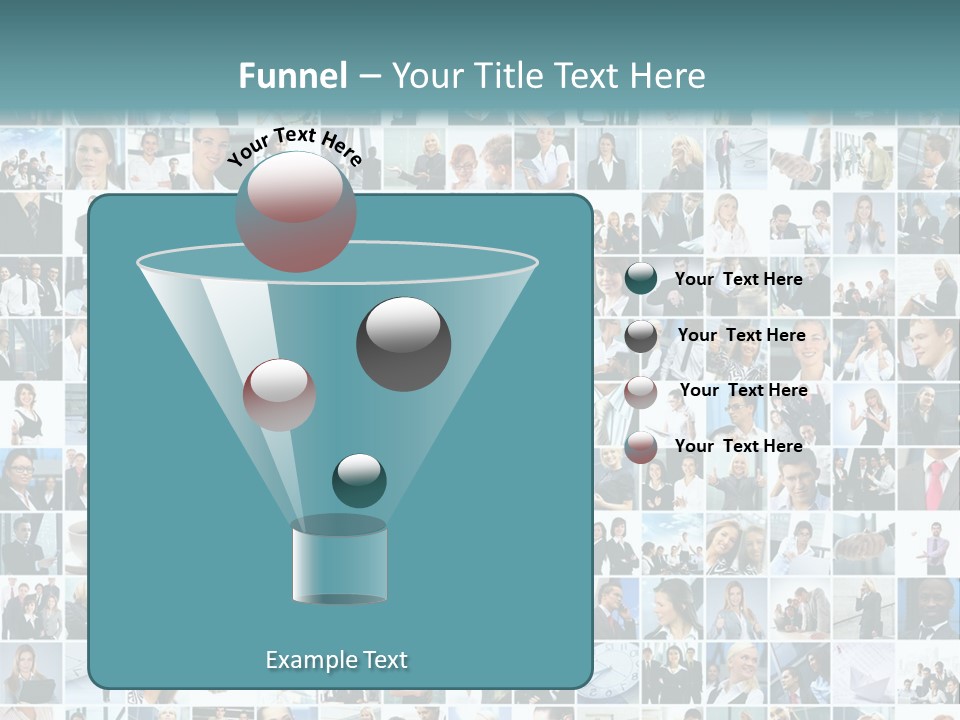 A Large Group Of People Are Arranged In A Grid PowerPoint Template
