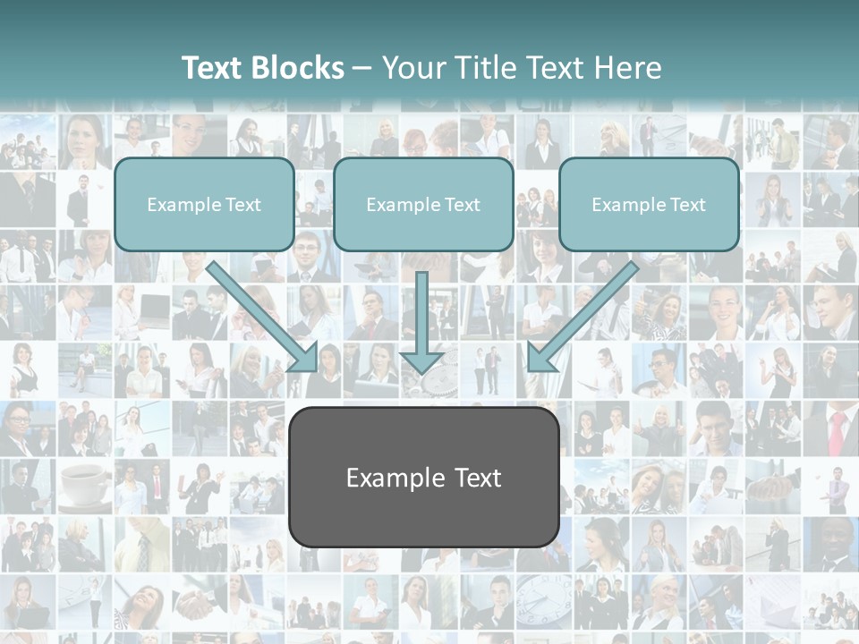 A Large Group Of People Are Arranged In A Grid PowerPoint Template