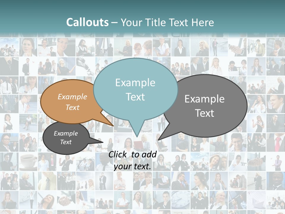A Large Group Of People Are Arranged In A Grid PowerPoint Template