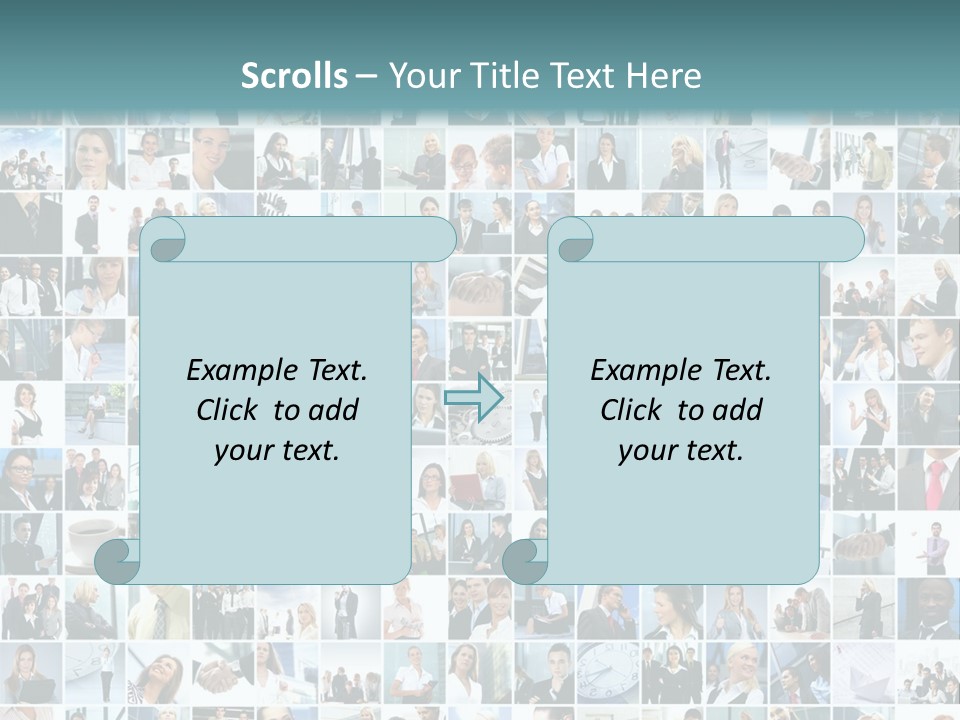 A Large Group Of People Are Arranged In A Grid PowerPoint Template