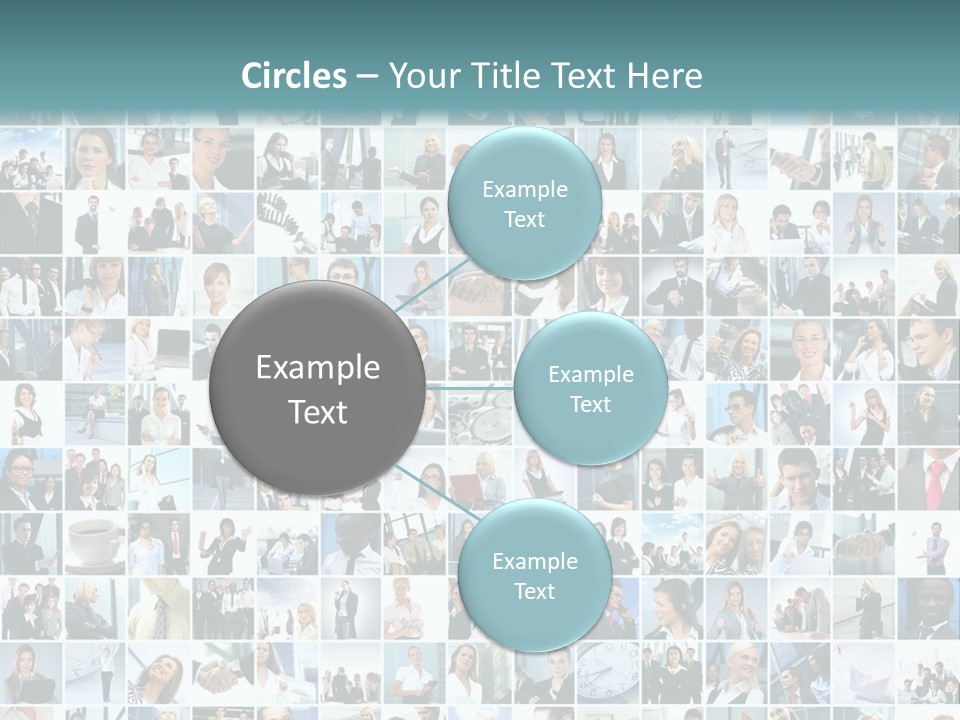 A Large Group Of People Are Arranged In A Grid PowerPoint Template