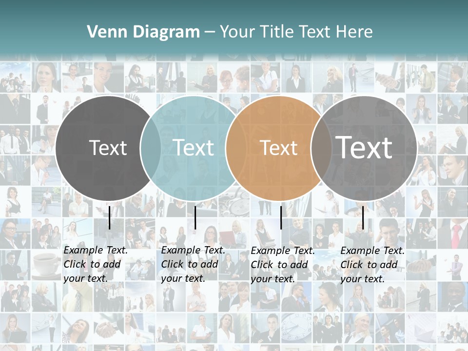 A Large Group Of People Are Arranged In A Grid PowerPoint Template