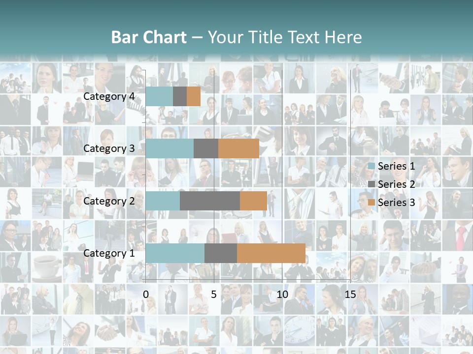 A Large Group Of People Are Arranged In A Grid PowerPoint Template