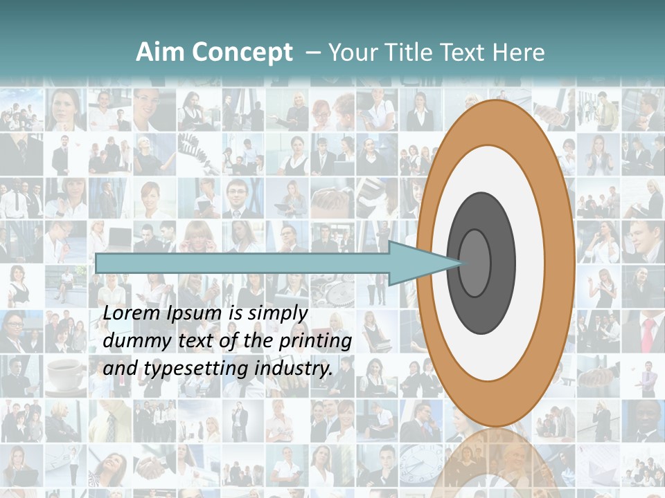 A Large Group Of People Are Arranged In A Grid PowerPoint Template