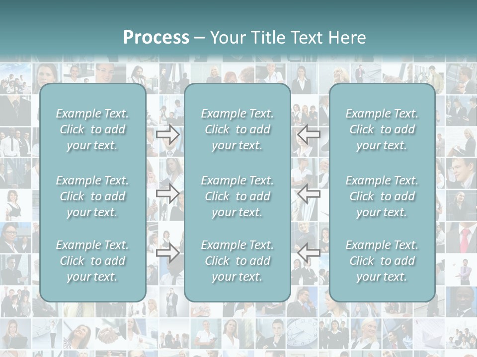 A Large Group Of People Are Arranged In A Grid PowerPoint Template