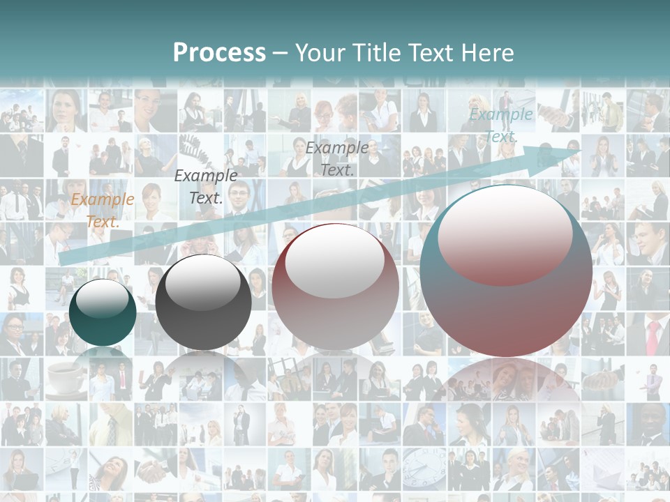 A Large Group Of People Are Arranged In A Grid PowerPoint Template