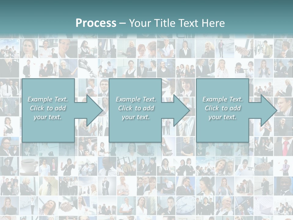 A Large Group Of People Are Arranged In A Grid PowerPoint Template