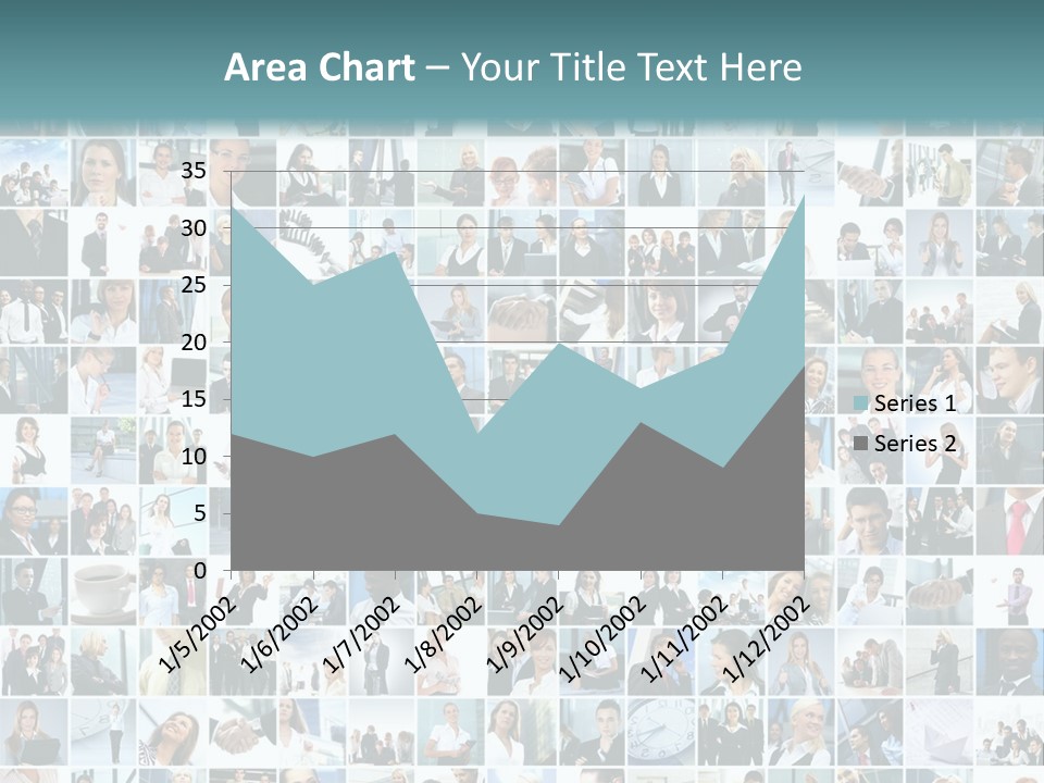 A Large Group Of People Are Arranged In A Grid PowerPoint Template