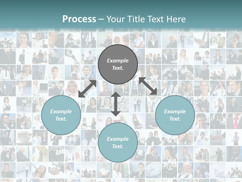 A Large Group Of People Are Arranged In A Grid PowerPoint Template
