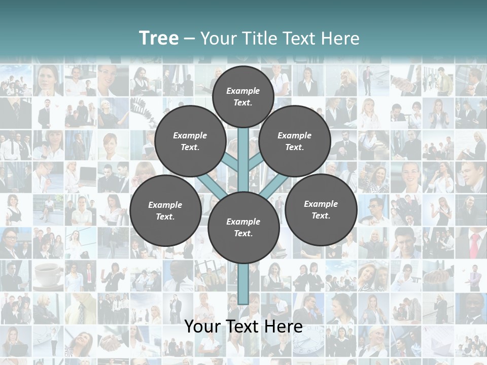 A Large Group Of People Are Arranged In A Grid PowerPoint Template