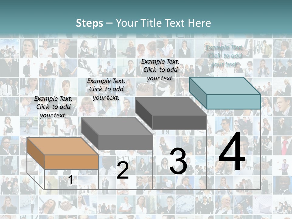 A Large Group Of People Are Arranged In A Grid PowerPoint Template