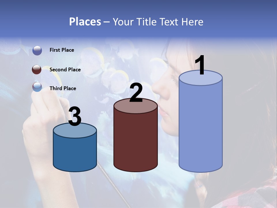 A Woman Is Painting A Picture On A Wall PowerPoint Template