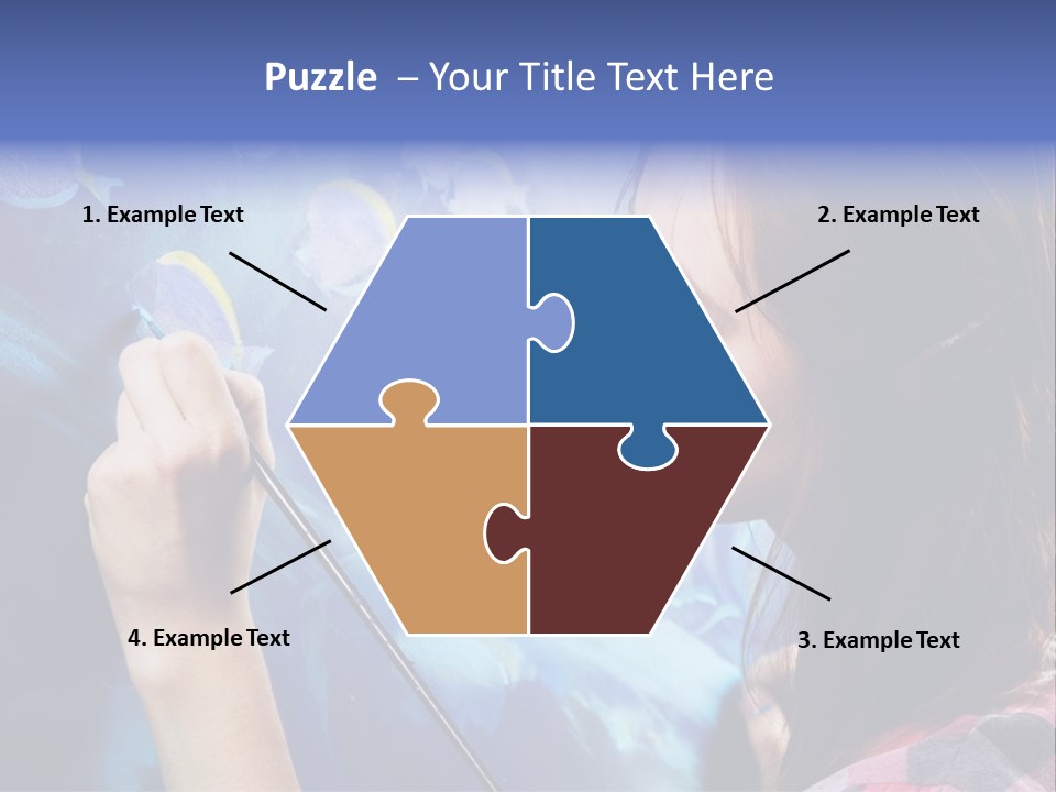 A Woman Is Painting A Picture On A Wall PowerPoint Template