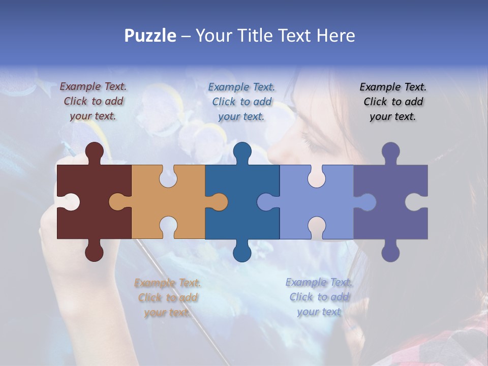 A Woman Is Painting A Picture On A Wall PowerPoint Template