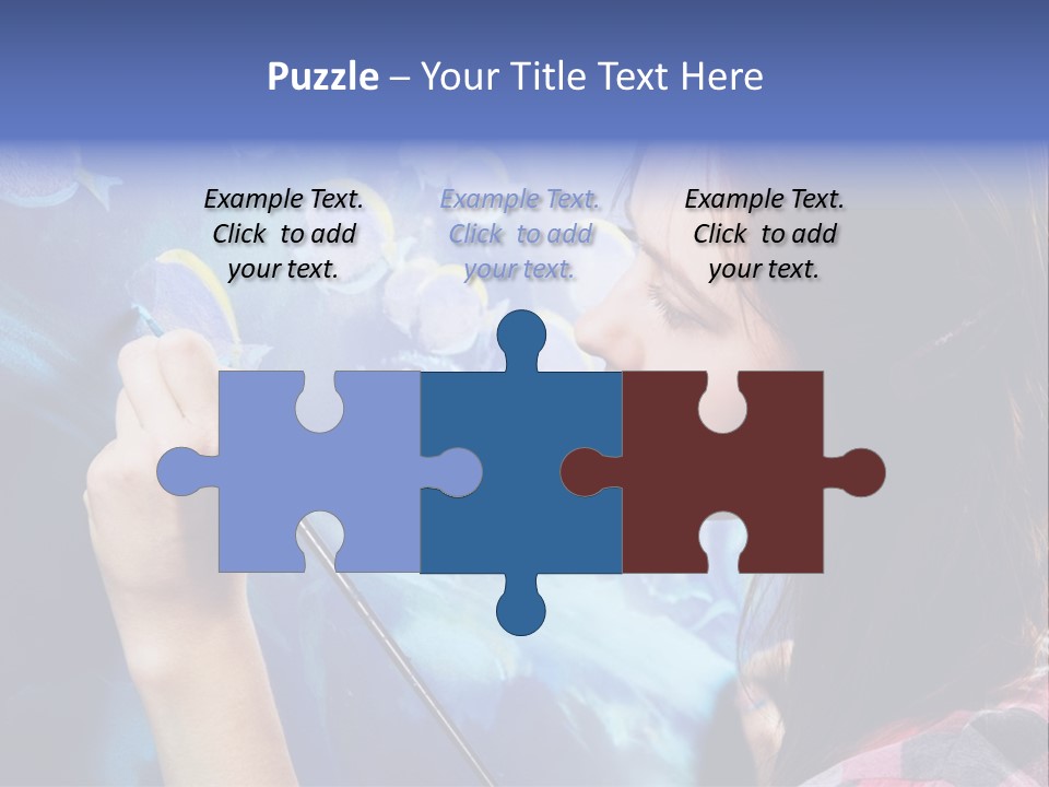 A Woman Is Painting A Picture On A Wall PowerPoint Template