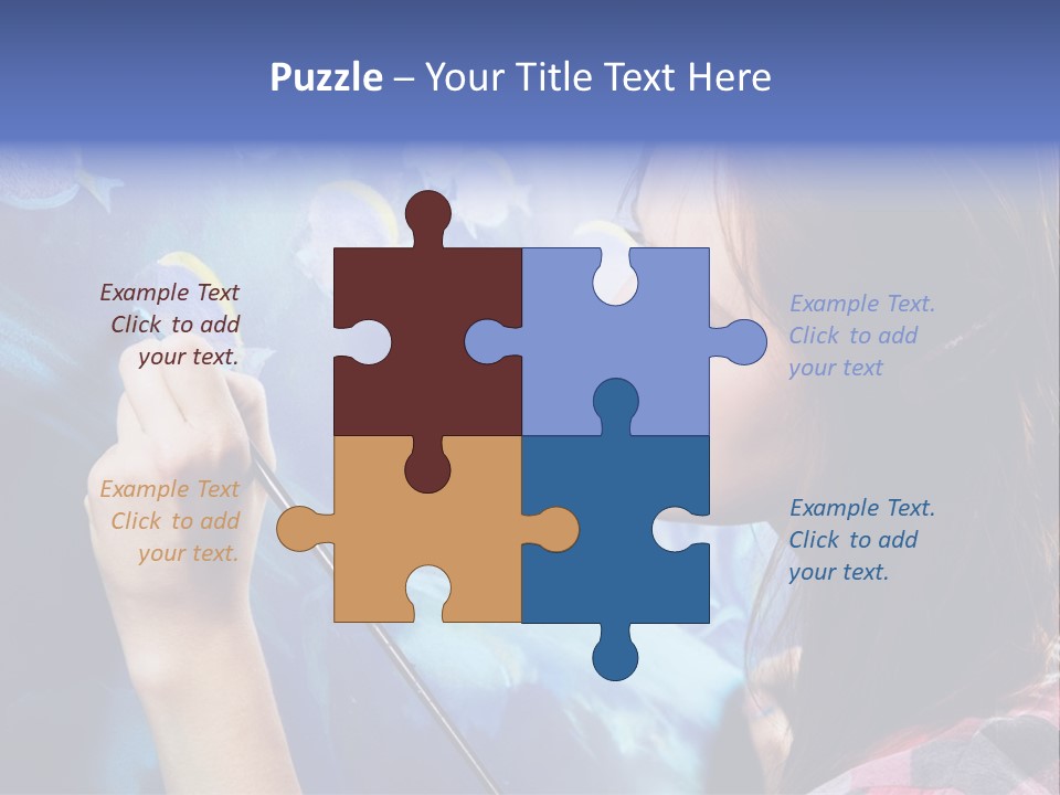 A Woman Is Painting A Picture On A Wall PowerPoint Template