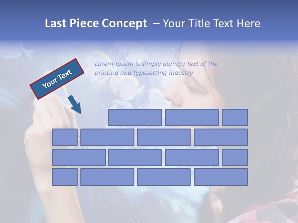 A Woman Is Painting A Picture On A Wall PowerPoint Template