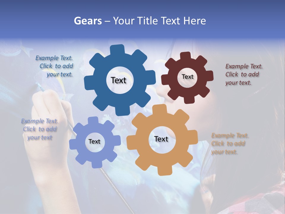 A Woman Is Painting A Picture On A Wall PowerPoint Template