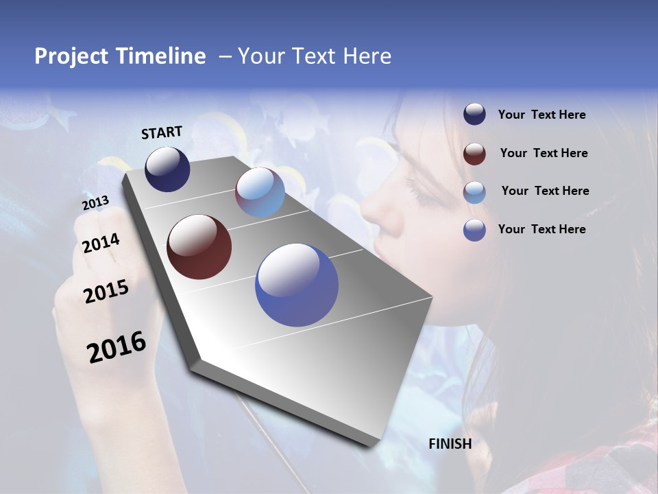 A Woman Is Painting A Picture On A Wall PowerPoint Template