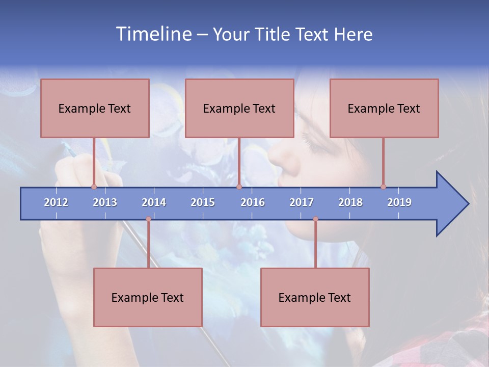 A Woman Is Painting A Picture On A Wall PowerPoint Template