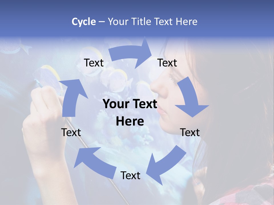 A Woman Is Painting A Picture On A Wall PowerPoint Template