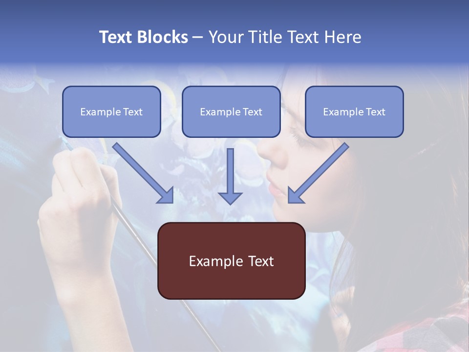 A Woman Is Painting A Picture On A Wall PowerPoint Template