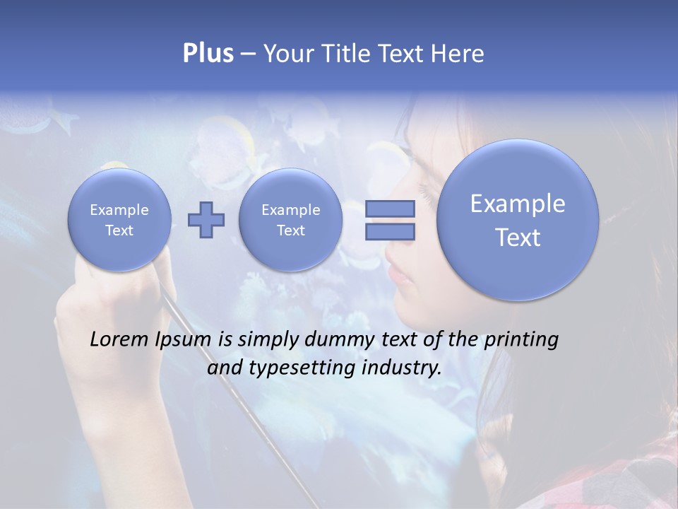 A Woman Is Painting A Picture On A Wall PowerPoint Template