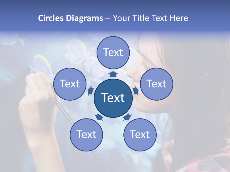 A Woman Is Painting A Picture On A Wall PowerPoint Template