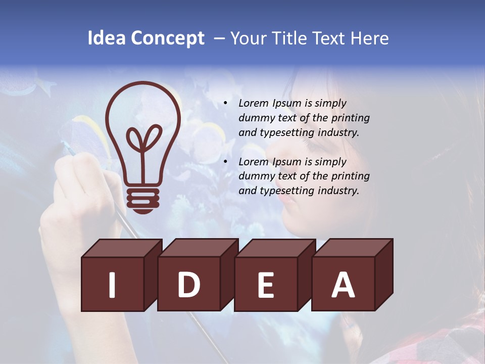 A Woman Is Painting A Picture On A Wall PowerPoint Template